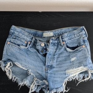 we the free distressed cut off shorts